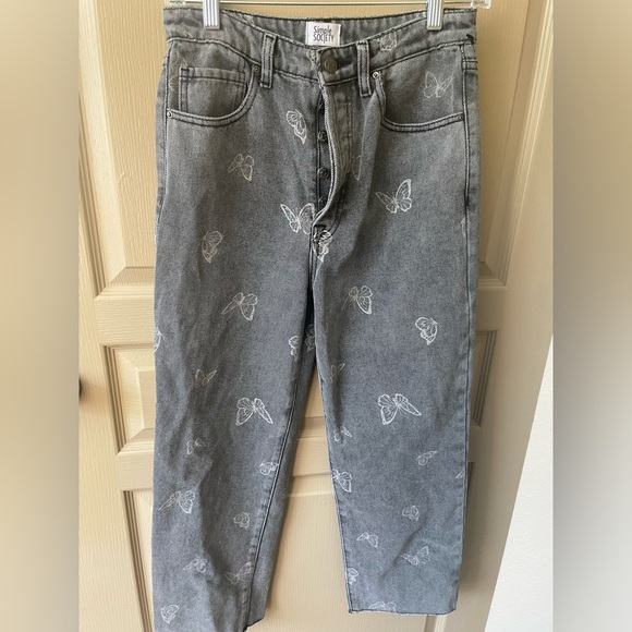 Simple Society Butterfly Jeans size 27 women’s/5 juniors - Picture 7 of 10